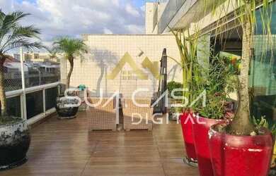 Imagem: O apartamento na cobertura possui 4 Dormitórios, 5 Banheiros