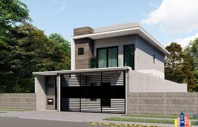 Imagem: A casa possui 3 Dormitórios, 3 Banheiros, 2 Vagas na garagem