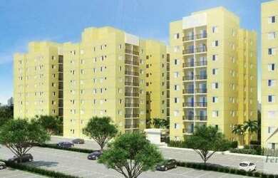 Imagem: O apartamento possui 2 Dormitórios, 1 Banheiro, 1 Vaga na garagem