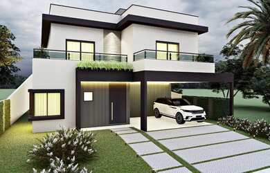 Imagem: A casa possui 3 Dormitórios, 4 Banheiros, 2 Vagas na garagem