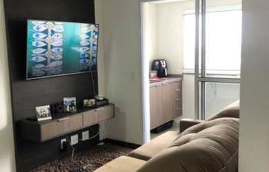 Imagem: O apartamento possui 2 Dormitórios, 1 Banheiro, 1 Vaga na garagem