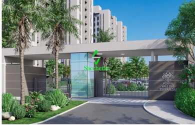 Imagem: O apartamento possui 2 Dormitórios, 1 Banheiro, 1 Vaga na garagem