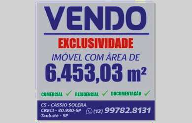 Imagem: O terreno possui 645.300m² de Área e está localizado em