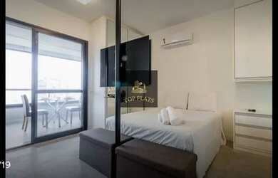 Imagem: O studio possui 1 Dormitório, 1 Banheiro, 1 Vaga na garagem