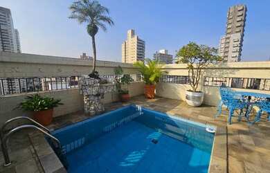 Imagem: O apartamento na cobertura possui 3 Dormitórios, 3 Banheiros