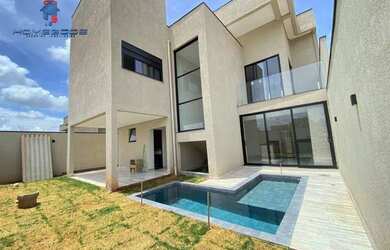 Imagem: A casa em condomínio possui 4 Dormitórios, 4 Banheiros, 4