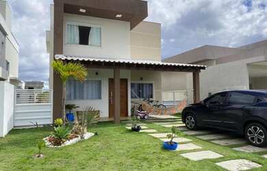 Imagem: A casa em condomínio possui 4 Dormitórios, 4 Banheiros, 3