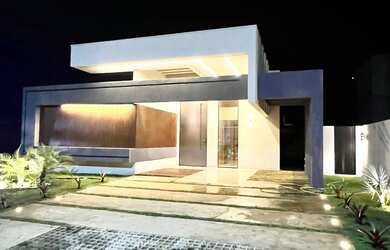 Imagem: A casa em condomínio possui 4 Dormitórios, 4 Banheiros, 4