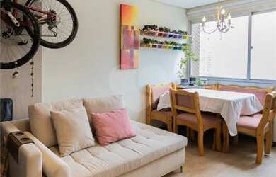 Imagem: O apartamento possui 1 Dormitório, 2 Banheiros, 1 Vaga na garagem