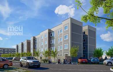 Imagem: O apartamento possui 2 Dormitórios, 1 Banheiro, 1 Vaga na garagem