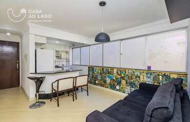 Imagem: O apartamento possui 1 Dormitório, 1 Banheiro, 1 Vaga na garagem