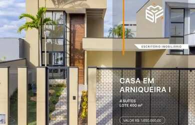 Imagem: A casa em condomínio possui 4 Dormitórios, 5 Banheiros, 4