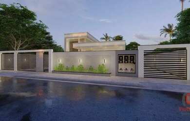 Imagem: A casa possui 3 Dormitórios, 2 Banheiros, 2 Vagas na garagem