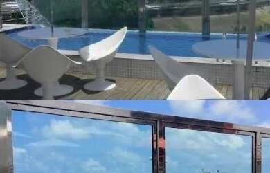 Imagem: O apartamento possui 1 Dormitório, 1 Banheiro, 1 Vaga na garagem