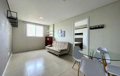 Imagem: O apartamento possui 1 Dormitório, 1 Banheiro, 1 Vaga na garagem