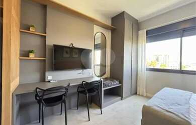 Imagem: O apartamento possui 1 Dormitório, 1 Banheiro, 27m² de Área