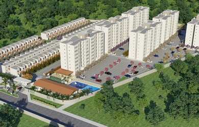 Imagem: O apartamento possui 2 Dormitórios, 1 Banheiro, 1 Vaga na garagem