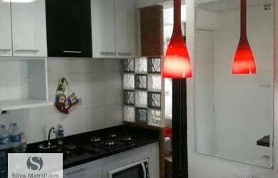 Imagem: O apartamento possui 2 Dormitórios, 1 Banheiro, 1 Vaga na garagem