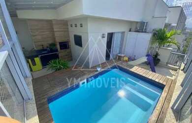 Imagem: O apartamento na cobertura possui 3 Dormitórios, 2 Banheiros