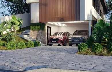 Imagem: A casa em condomínio possui 4 Dormitórios, 4 Banheiros, 180m²