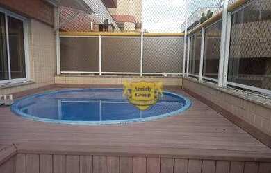 Imagem: O apartamento na cobertura possui 3 Dormitórios, 4 Banheiros