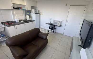 Imagem: O studio possui 1 Dormitório, 1 Banheiro, 1 Vaga na garagem