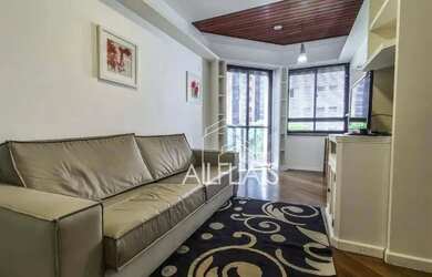 Imagem: O apartamento possui 1 Dormitório, 1 Banheiro, 1 Vaga na garagem