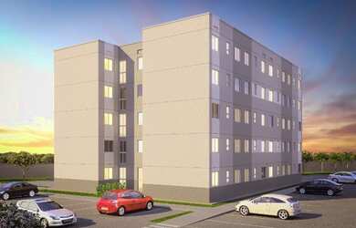 Imagem: O apartamento possui 2 Dormitórios, 1 Banheiro, 1 Vaga na garagem