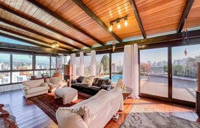 Imagem: O apartamento na cobertura possui 3 Dormitórios, 5 Banheiros