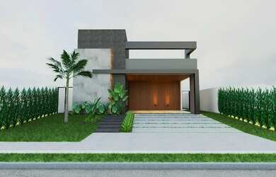 Imagem: A casa em condomínio possui 4 Dormitórios, 4 Banheiros, 2