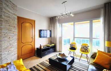 Imagem: O apartamento na cobertura possui 3 Dormitórios, 2 Banheiros