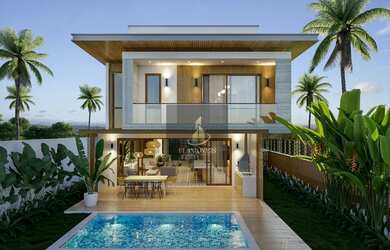 Imagem: A casa possui 4 Dormitórios, 5 Banheiros, 2 Vagas na garagem