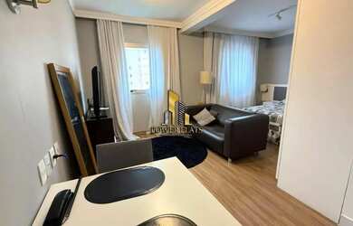 Imagem: O studio possui 1 Dormitório, 1 Banheiro, 1 Vaga na garagem