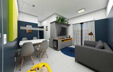 Imagem: O apartamento possui 2 Dormitórios, 1 Banheiro, 1 Vaga na garagem