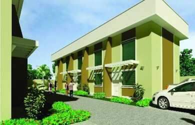 Imagem: A casa possui 1 Dormitório, 1 Banheiro, 2 Vagas na garagem