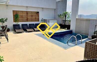 Imagem: O apartamento na cobertura possui 3 Dormitórios, 5 Banheiros