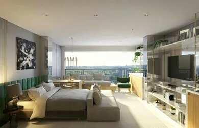 Imagem: O studio possui 1 Dormitório, 1 Banheiro, 1 Vaga na garagem