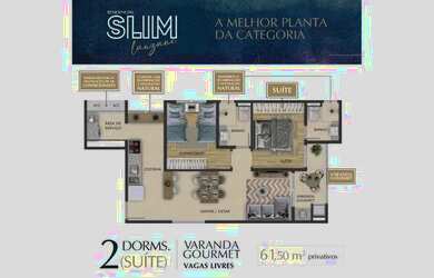 Imagem: Apartamento 33B com planta excelente e muitos diferenciais