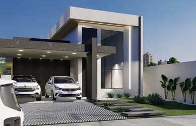 Imagem: A casa possui 3 Dormitórios, 4 Banheiros, 3 Vagas na garagem