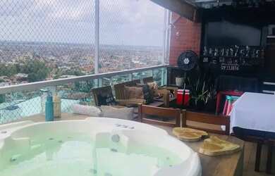 Imagem: O apartamento na cobertura possui 3 Dormitórios, 5 Banheiros