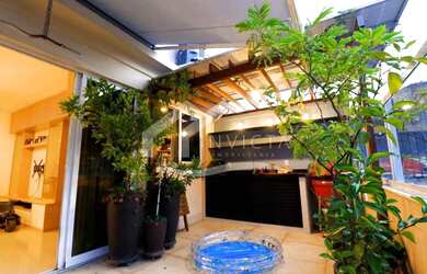 Imagem: O apartamento na cobertura possui 4 Dormitórios, 5 Banheiros