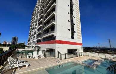 Imagem: O apartamento possui 1 Dormitório, 1 Banheiro, 1 Vaga na garagem