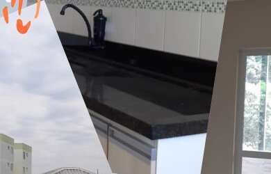 Imagem: O apartamento possui 3 Dormitórios, 1 Banheiro, 1 Vaga na garagem