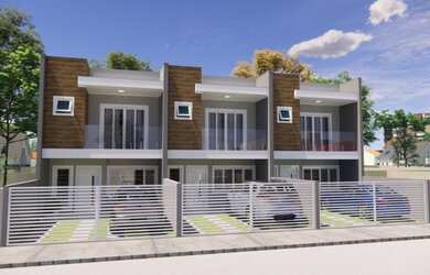 Imagem: A casa possui 3 Dormitórios, 2 Banheiros, 2 Vagas na garagem