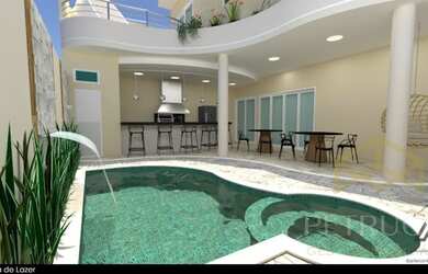 Imagem: A casa em condomínio possui 4 Dormitórios, 5 Banheiros, 2