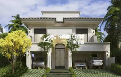 Imagem: A casa em condomínio possui 4 Dormitórios, 4 Banheiros, 5