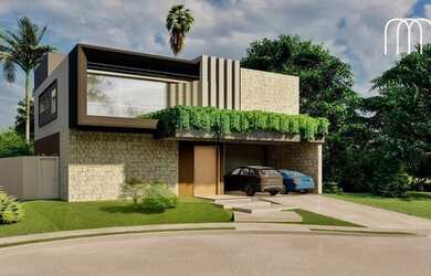 Imagem: A casa em condomínio possui 4 Dormitórios, 5 Banheiros, 4