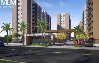 Imagem: O apartamento possui 2 Dormitórios, 1 Banheiro, 1 Vaga na garagem