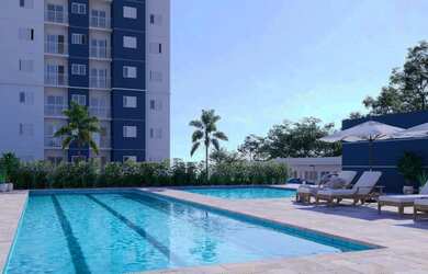 Imagem: O apartamento possui 2 Dormitórios, 1 Banheiro, 1 Vaga na garagem