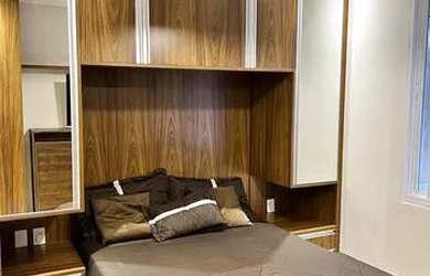 Imagem: A kitnet possui 1 Dormitório, 1 Banheiro, 1 Vaga na garagem